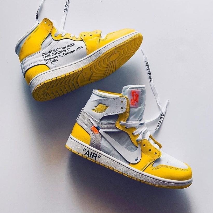 Yellow-イエローカラーのOFF-WHITE c/o VIRGIL ABLOH × NIKE AIR JORDAN 1 RETRO HIGH (オフホワイト ナイキ エア ジョーダン 1 レトロ ハイ)