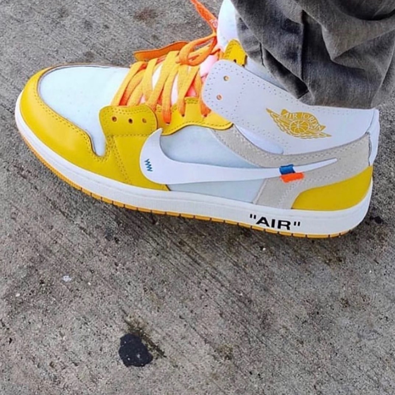 nike air jordan 1 off white yellow