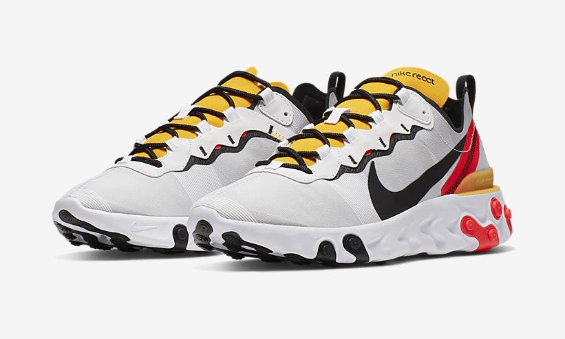 NIKE REACT ELEMENT 55 “White/Black/Bright Crimson” (ナイキ リアクト エレメント 55 “ホワイト/ブラック/ブライトクリムゾン”) [BQ6166-102]