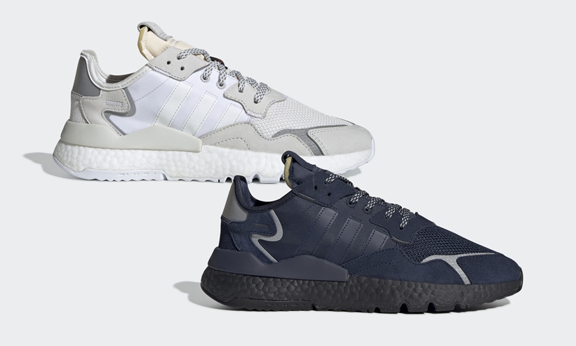 【更新＊7/6発売】アディダス オリジナルス ナイト ジョガー “クリスタルホワイト/カレッジネイビー” (adidas Originals NITE JOGGER “Crystal White/College Navy”) [EE5855,5858]