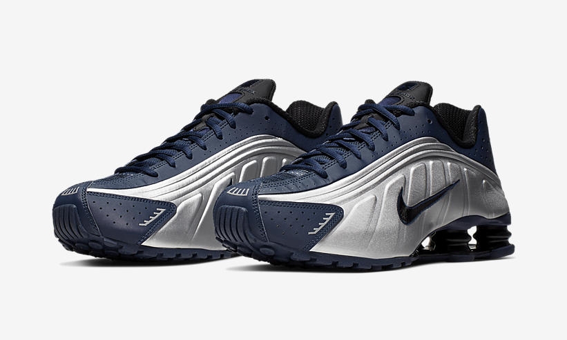 ナイキ ショックス R4 “ミッドナイドネイビー/ブラック/メタリックシルバー” (NIKE SHOX R4 “Midnight Navy/Black/Metallic Silver”) [104265-405]