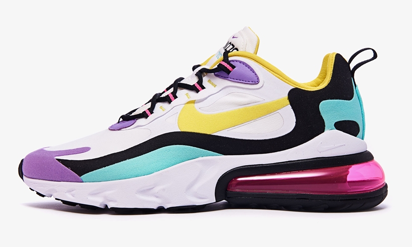 8 16 270 NIKE AIR MAX 270 REACT White Dynamic Yellow AO4971 101 Fullress
