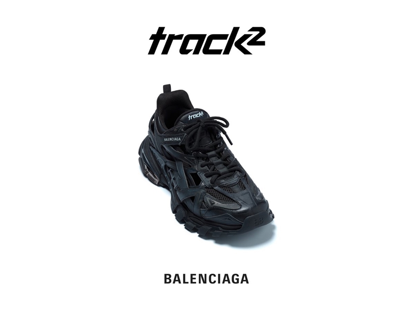 Balenciaga Synthetic Black Red Pink Track Sneakers Lyst