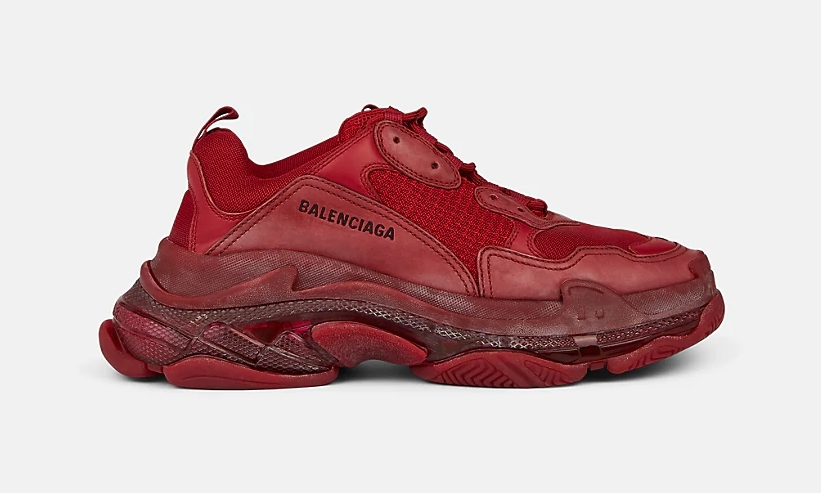 burgundy balenciaga sneakers