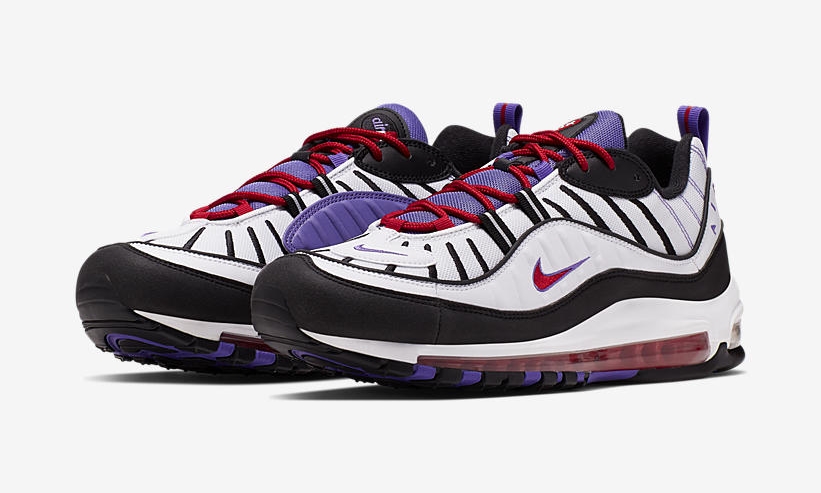 7月発売！ナイキ エア マックス 98 “ホワイト/ブラック/サイキックパープル” (NIKE AIR MAX 98 “White/Black/Psychic Purple”) [640744-110]