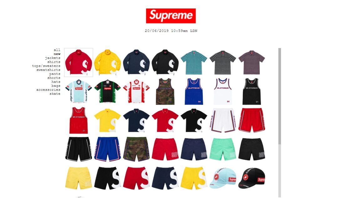 国内 6/22発売！SUPREME (シュプリーム) 2019 S/S レギュラーアイテム一覧！