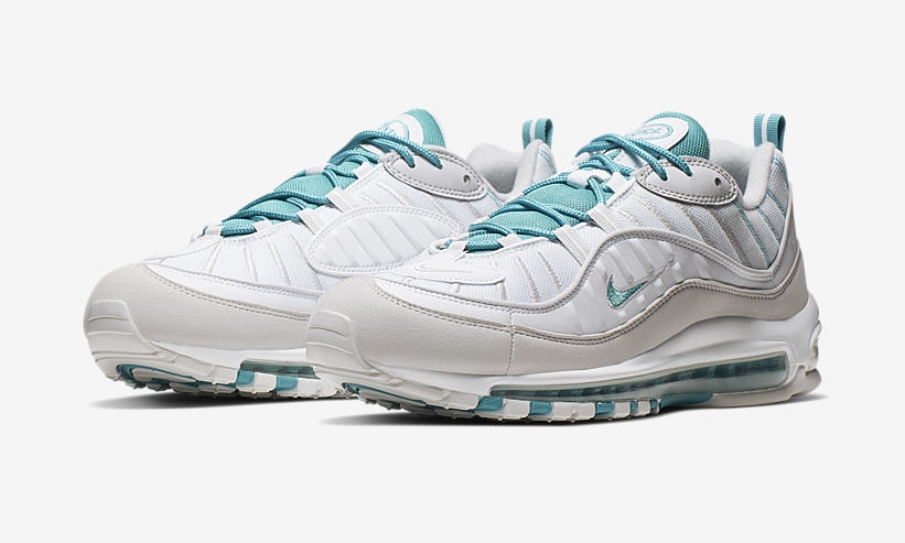 ナイキ エア マックス 98 “ホワイト/ティールネビュラ/ヴァストグレー” (NIKE AIR MAX 98 “White/Teal Nebula/Vast Grey”) [640744-109]