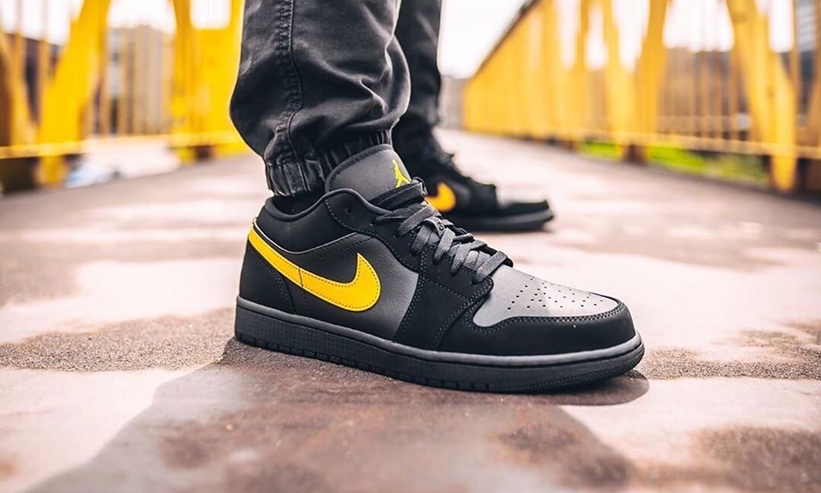 jordan 1 low black and gold