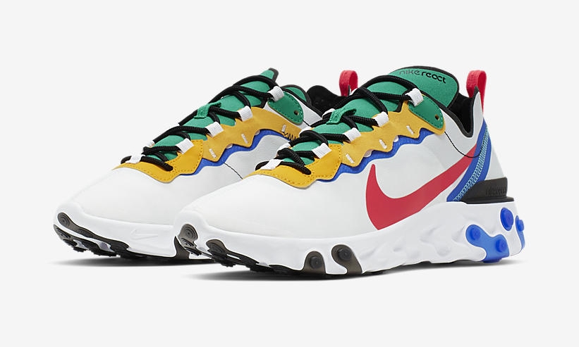 nike react element 55 white blue green