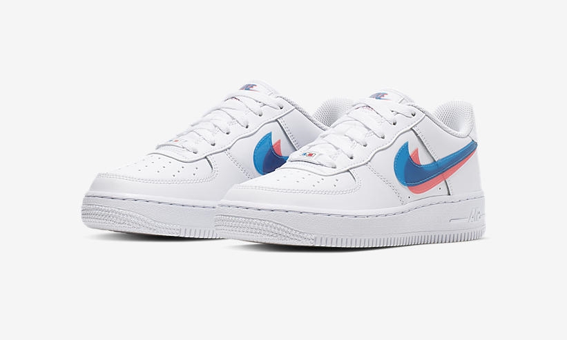 ナイキ GS エア フォース 1 ロー 07 ロー KSA "3D スウッシュ" "ホワイト" (NIKE GS AIR FORCE 1 07 LOW KSA "3D SWOOSH" "White") [BV2551-100]