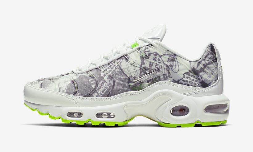 ナイキ ウィメンズ エア マックス プラス LX “ホワイト/ブラック/エレクトリックグリーン” (NIKE WMNS AIR MAX PLUS LX “White/Black/Electric Green”) [BQ4803-100]