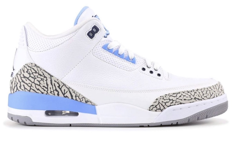 【リーク】2020/3/7発売予定！ナイキ エア ジョーダン 3 レトロ “UNC” “ホワイト/ヴェイパーブルー” (NIKE AIR JORDAN 3 RETRO “UNC” “White/Valor Blue”) [CT8532-104]