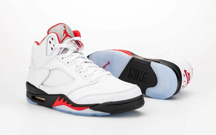 3/28発売！ナイキ エア ジョーダン 5 レトロ “トゥルーホワイト/ファイヤーレッド” (NIKE AIR JORDAN 5 RETRO “True White/Fire Red”) [DA1911-102]