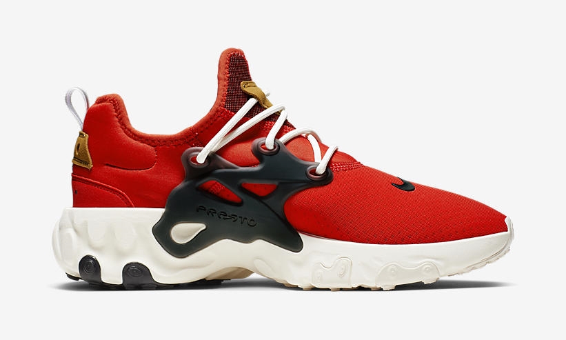 nike react presto black red