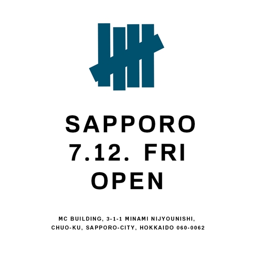 UNDEFEATED SAPPORO が2019/7/12にオープン (アンディフィーテッド 札幌)