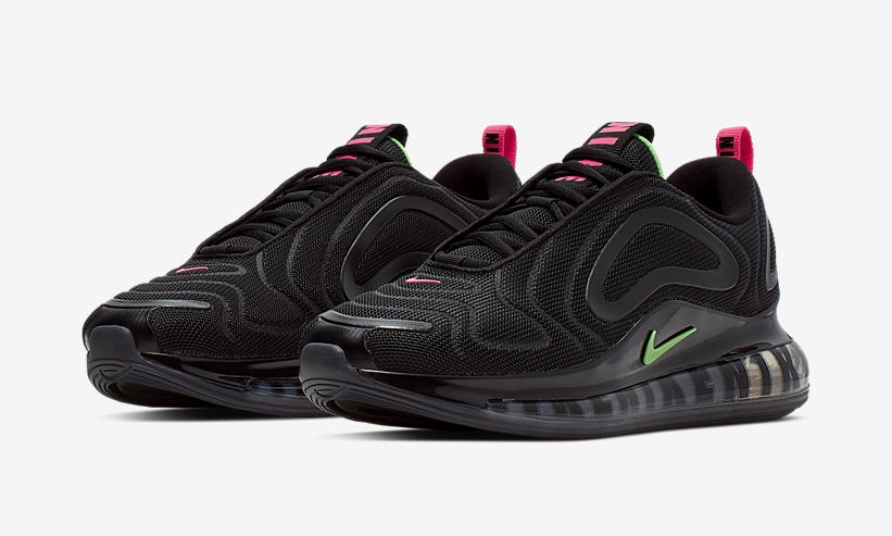 air max 720 black green pink