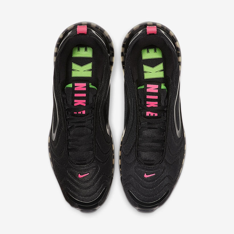 air max 720 black green pink