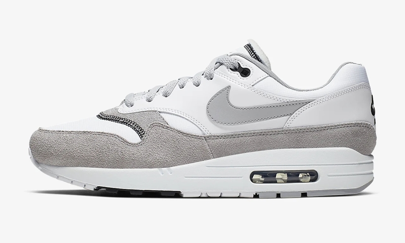 nike air max 1 white black wolf grey