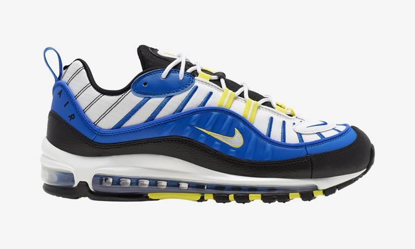 ナイキ エア マックス 98 “ブルー/ブラック/ホワイト/イエロー” (NIKE AIR MAX 98 “Blue/Black/White/Yellow”) [640744-400]