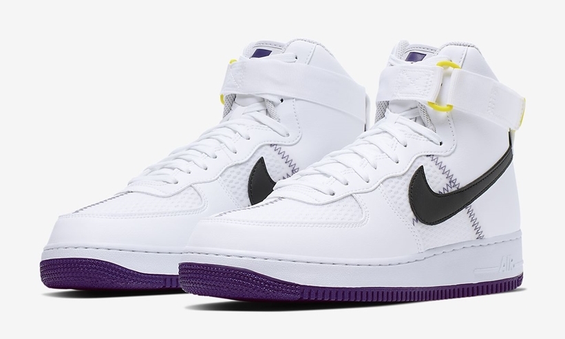 ナイキ エア フォース 1 07 ハイ “ホワイト/コートパープル/ダイナミックイエロー” (NIKE AIR FORCE 1 07 HIGH “White/Court Purple/Dynamic Yellow”) [CI1117-100]