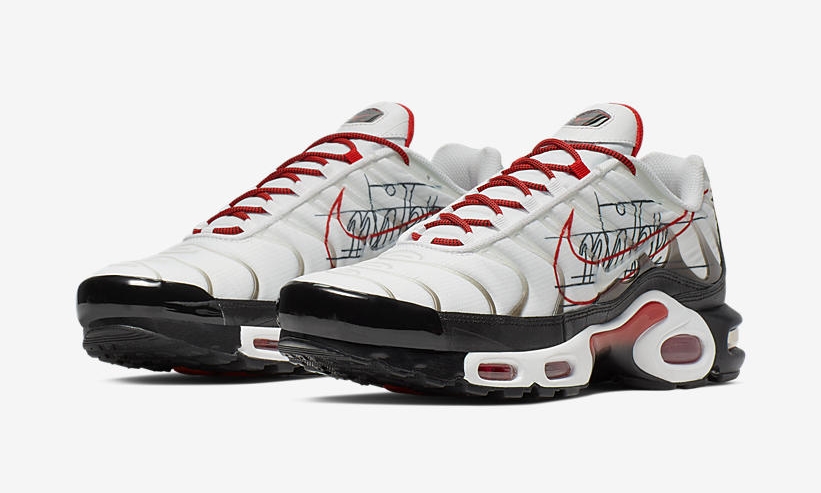 nike air max plus red white black