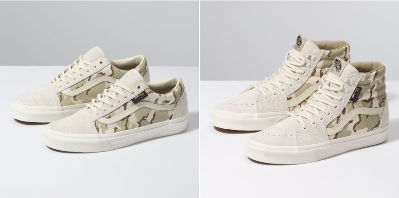 VANS “CORDURA WHITE ASPARAGUS/CAMO” OLD SKOOL/SK8-HI (バンズ “コーデュラ ホワイトアスパラガス/カモ” オールドスクール/スケートハイ)