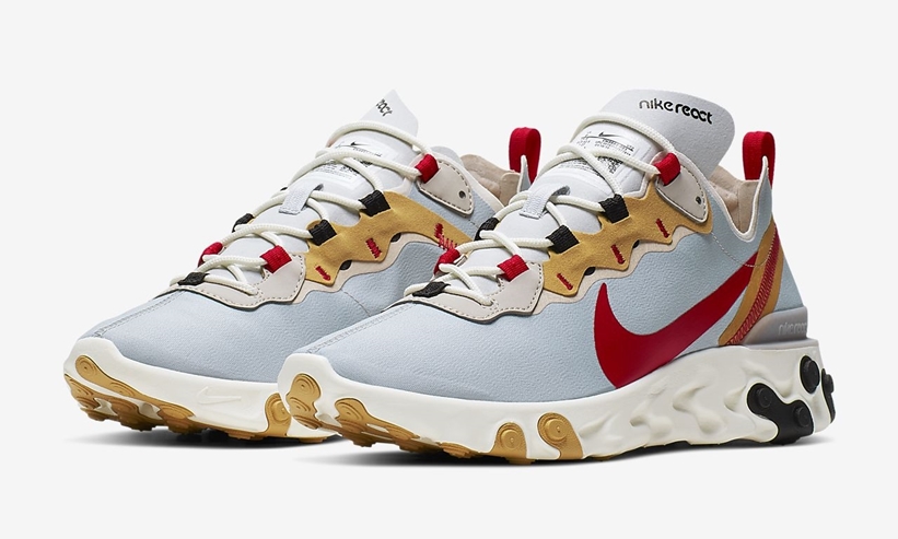 NIKE REACT ELEMENT 55 “Pure Platinum/Club Gold/Desert Sand” (ナイキ リアクト エレメント 55 “ピュアプラチナム/クラブゴールド/デザートサンド”) [CK6682-001]