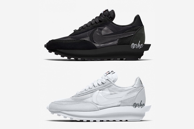 nike sacai triple white