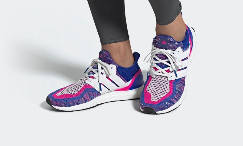 adidas ULTRA BOOST MULTICOLOR “Blue/Crystal White/Shock Pink” (アディダス ウルトラ ブースト “ブルー/クリスタルホワイト/ショックピンク”) [EG8107]