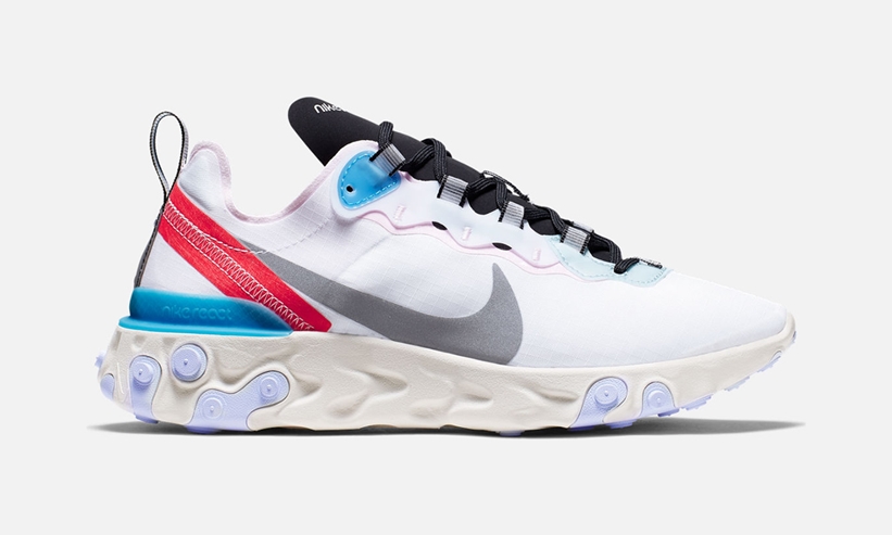 8/1発売！NIKE REACT ELEMENT 55 “White/Silver/Phantom/Blue Hero” (ナイキ リアクト エレメント 55 “ホワイト/シルバー/ファントム/ブルーヒーロー”) [CK4462-100]