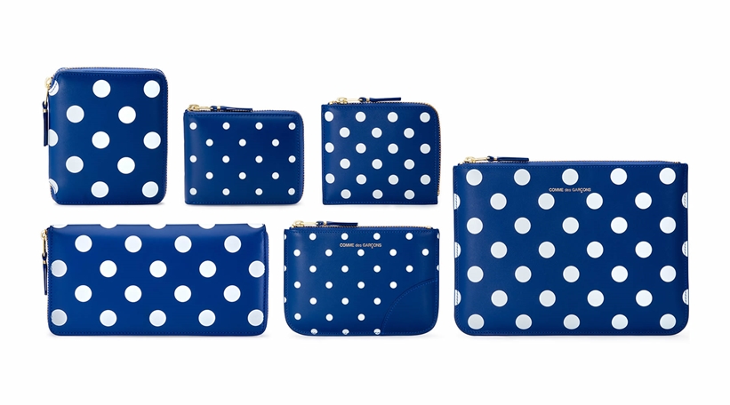 8/9発売！COMME des GARCONS 2019年 “ポルカドット” ウォレット “ブルー” (コム デ ギャルソン・ウォレット “Polka Dot” Wallet “Blue”)