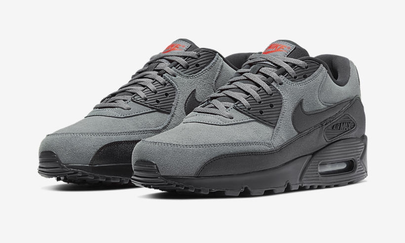 ナイキ エア マックス 90 エッセンシャル “グレー/ブラック/レッド” (NIKE AIR MAX 90 ESSENTIAL “Grey/Black/Red”) [AJ1285-025]