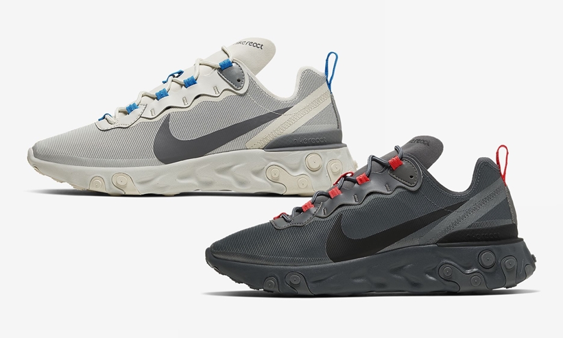 NIKE REACT ELEMENT 55 “Dark Grey/Light Bone” (ナイキ リアクト エレメント 55 “ダークグレー/ライトボーン”) [CQ4809-001,002]