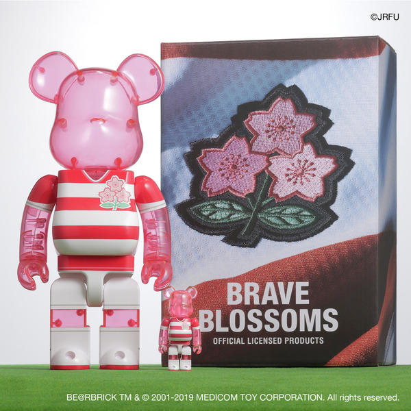 ラグビー日本代表「BRAVE BLOSSOMS」をイメージした BE@RBRICK 100 & 400% SETが発売 (ベアブリック)