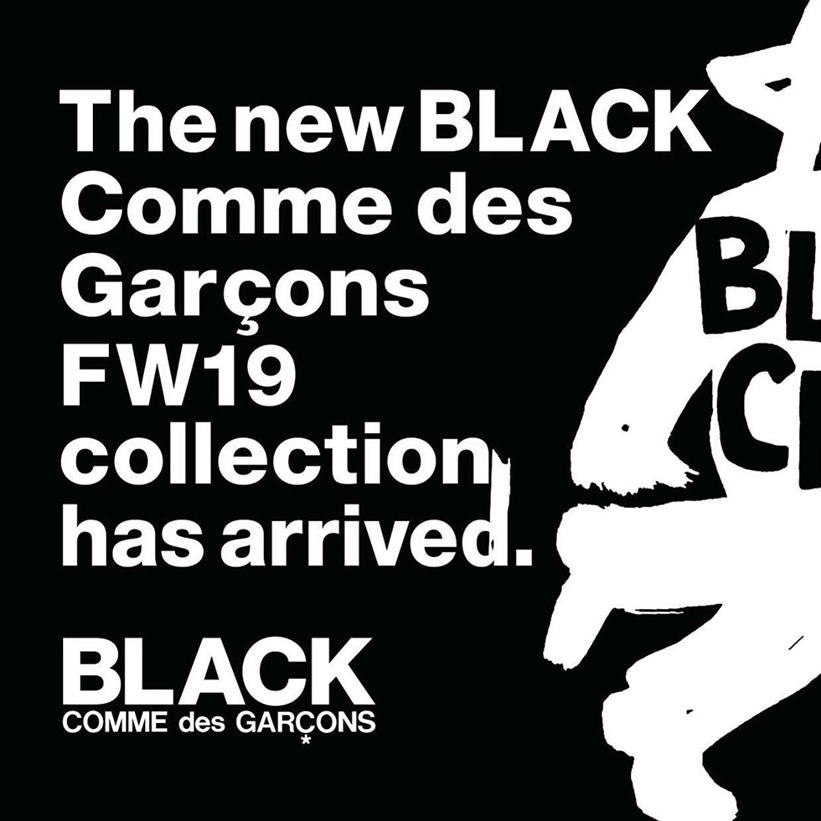 BLACK COMME des GARCONS 2019 F/WがDSMGにて8/30から展開 (ブラック・コム デ ギャルソン 2019年 秋冬)