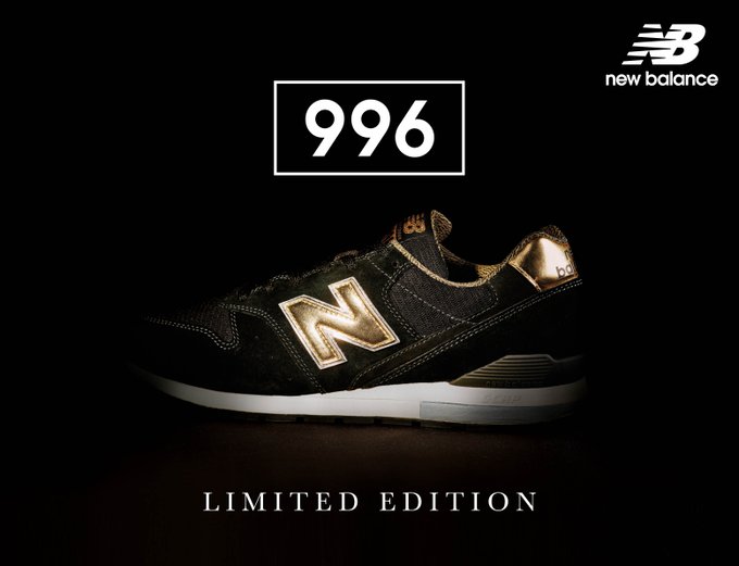 ニューバランス直営店限定カラー！Nロゴとバックチップをゴールドで輝かせた「996」が9/20発売 (New Balance)