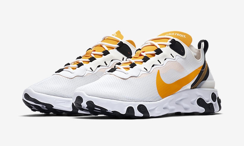 nike react element 55 uomo white black crimson gold