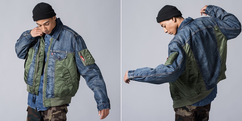 リーバイスからトラッカーとボンバーのハイブリッドした「MA-1 HYBRID CO PILOT TRUCKER」が発売 (Levi’s)