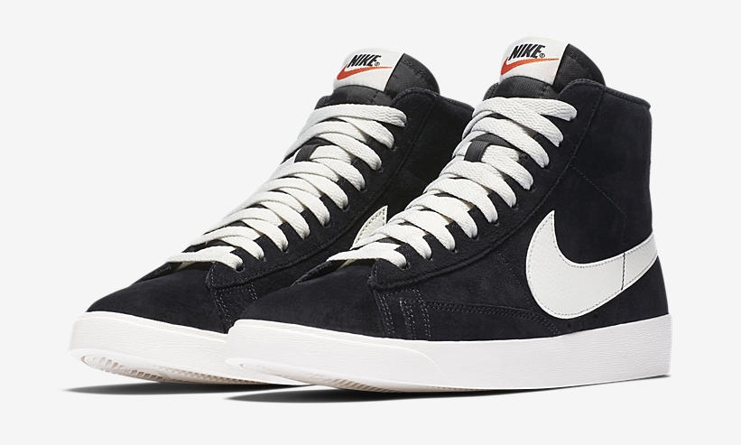 ナイキ ウィメンズ ブレーザー ミッド ビンテージ スエード “ブラック/セイル” (NIKE WMNS BLAZER MID VINTAGE SUEDE “Black/Sail”) [AV9376-001]