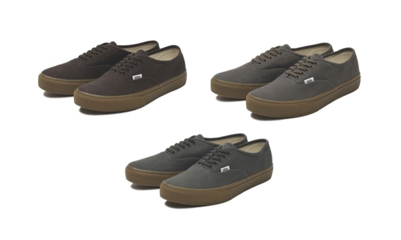 VANS AUTHENTIC DX にアースカラーとガムソールをコンビにしたリネン素材アッパーのシーズナルカラーが登場 (バンズ オーセンティック)