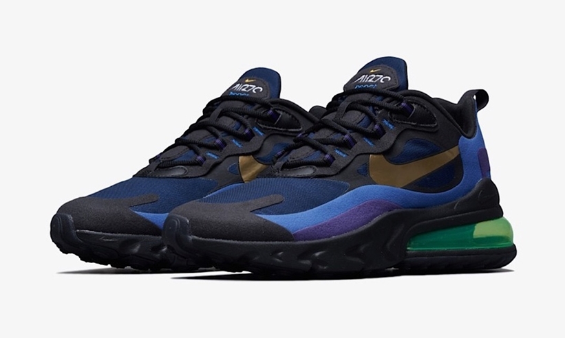 ナイキ エア マックス 270 リアクト “ブラック/ユニバーシティゴールド” (NIKE AIR MAX 270 REACT “Black/University Gold”) [AO4971-005]