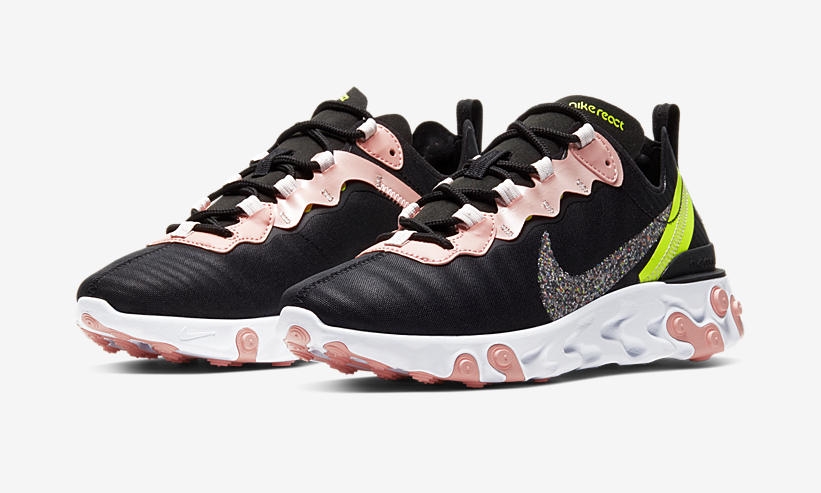 ナイキ ウィメンズ リアクト エレメント 55 プレミアム “ブラック/ホワイト/ローズ” (NIKE WMNS REACT ELEMENT 55 PREMIUM “Black/White/Rose”) [CD6964-002]