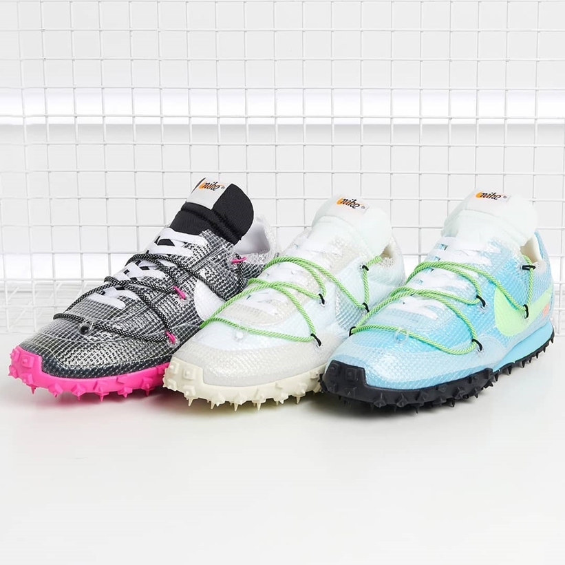 12/12発売！OFF-WHITE × NIKE WMNS WAFFLE RACER (オフホワイト ナイキ ウィメンズ ワッフル レーサー) [CD8180-001,100,400]