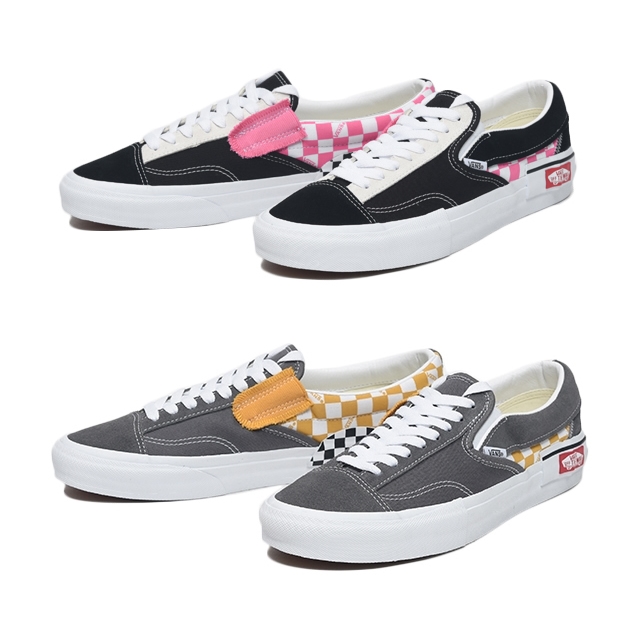 VANS “Cut & Paste Pack” Slip-On “CHECKERBOARD” Azalea Pink/Mango Mojito (バンズ “カットアンドペースト パック” スリッポン)