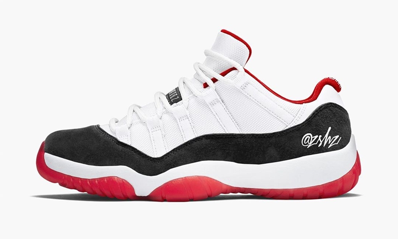 2020/4/25発売予定！ナイキ エア ジョーダン 11 ロー  スエード “ホワイト/ユニバーシティレッド” (NIKE AIR JORDAN 11 LOW SUEDE “White/University Red”) [AV2187-160]