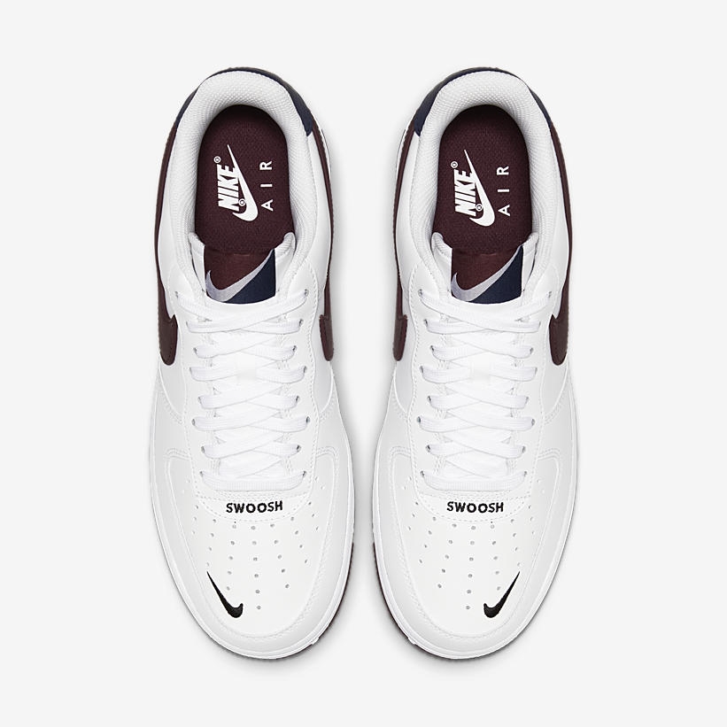 ナイキ エア フォース 1 07 ロー 4 “ホワイト/ナイトマルーン/オブシディアン” (NIKE AIR FORCE 1 07 LOW 4 “White/Night Maroon/Obsidian”) [CJ8731-100]