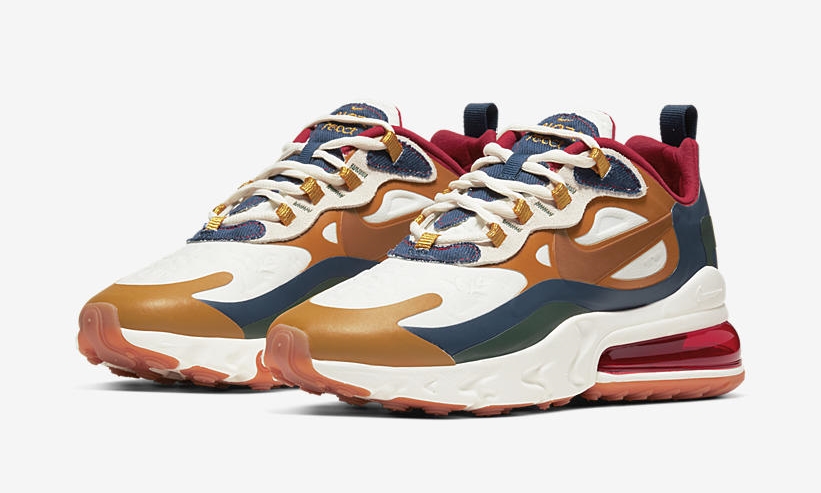 ナイキ ウィメンズ エア マックス 270 リアクト “ネイビー/ゴールド” (NIKE WMNS AIR MAX 270 REACT “Navy/Gold”) [CQ0209-401]