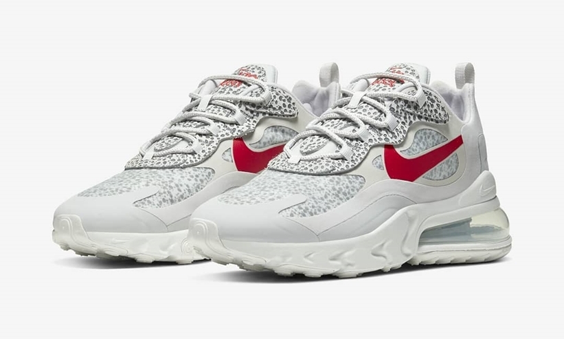 ナイキ エア マックス 270 リアクト “ニュートラルグレー/ユニバーシティレッド” (NIKE AIR MAX 270 REACT “Neutral Grey/University Red”) [CT2535-001]