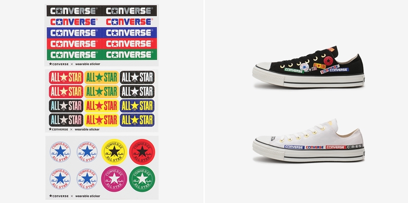 コンバースからシューズに自由に貼れるステッカー「WEARABLE STICKER」が付属した CONVERSE ALL STAR