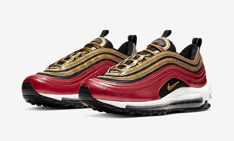 red and gold nike air max 97